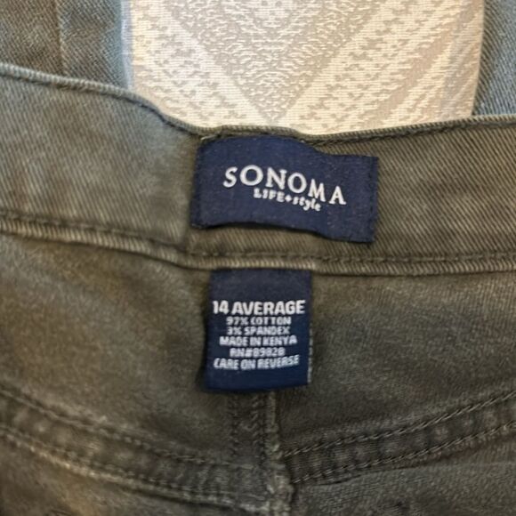 Sonoma Life + Style Women’s Olive Green Straight Leg Jeans - Picture 3 of 5